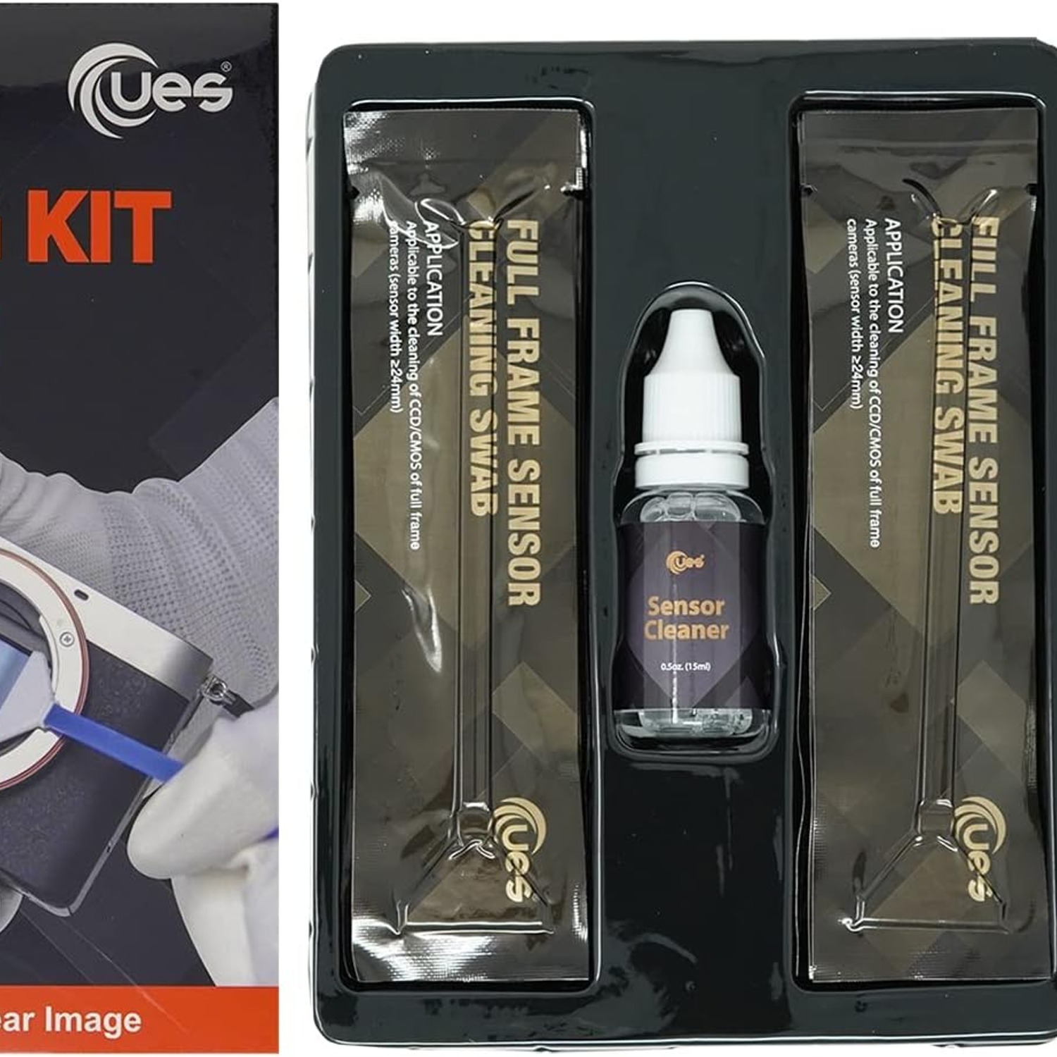 UES FFR24 Full Frame Sensor Cleaning Kit (14 Swabs + 15ml Solution), detail view