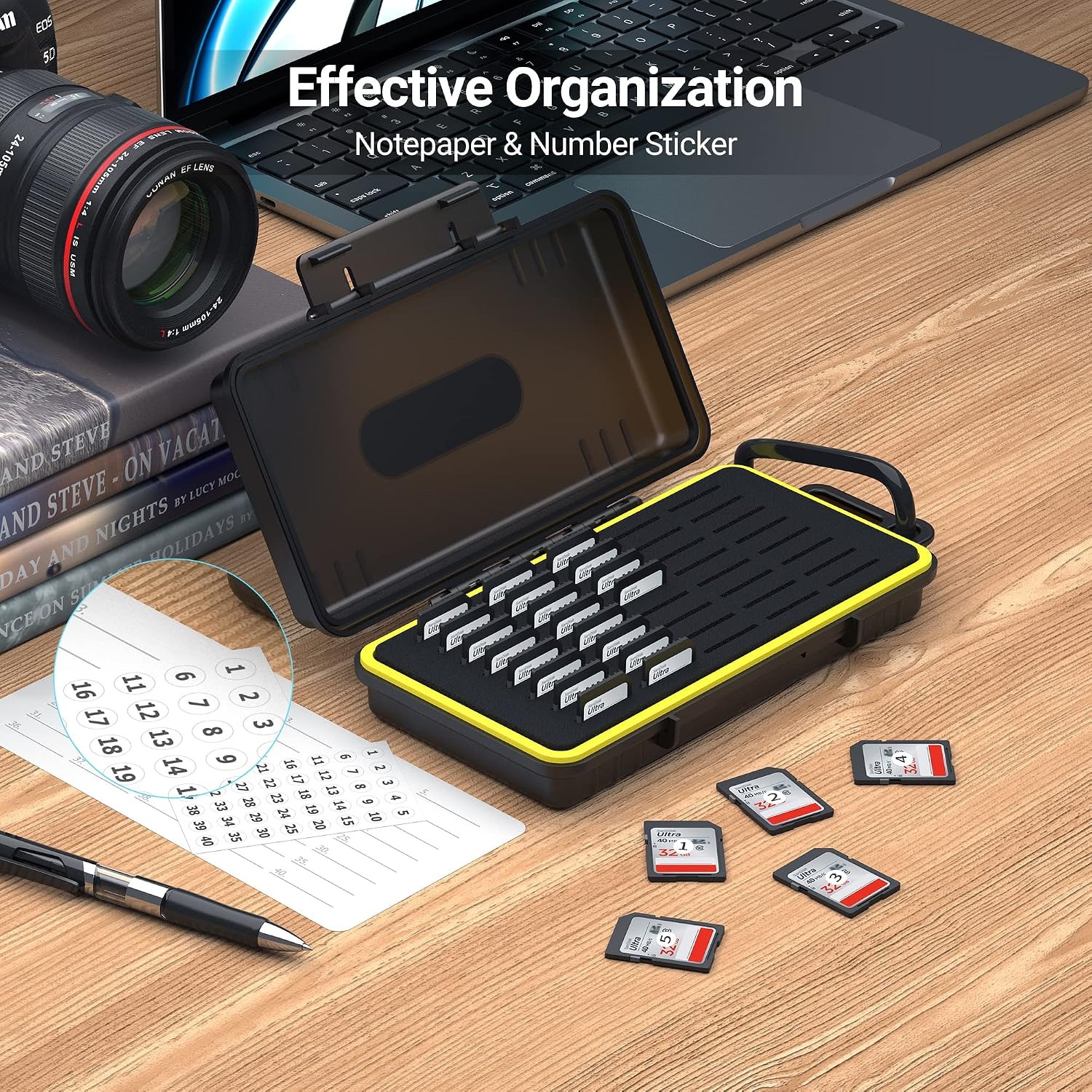 40-Slot SD Card Case with Carabiner: image 4