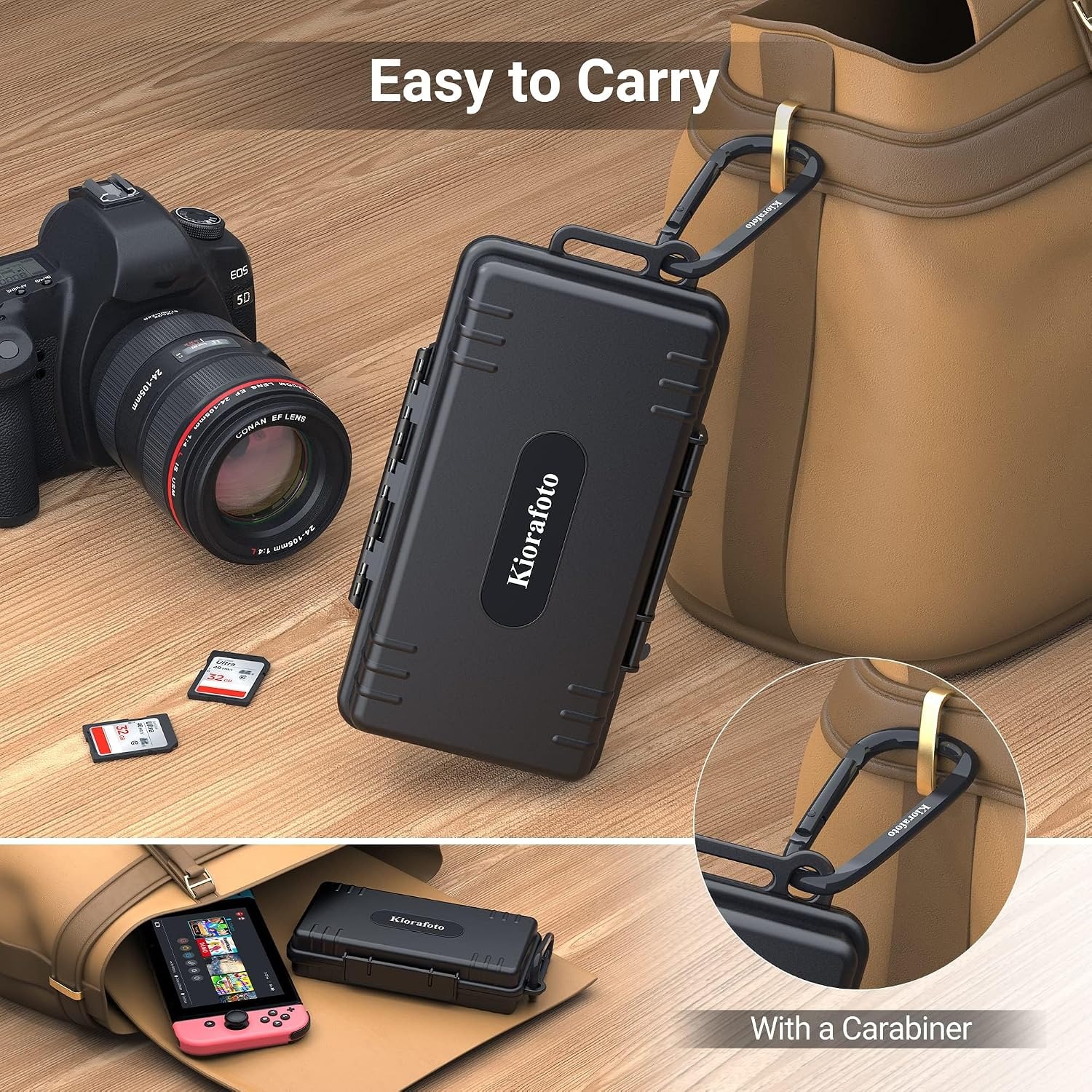 40-Slot SD Card Case with Carabiner: image 5
