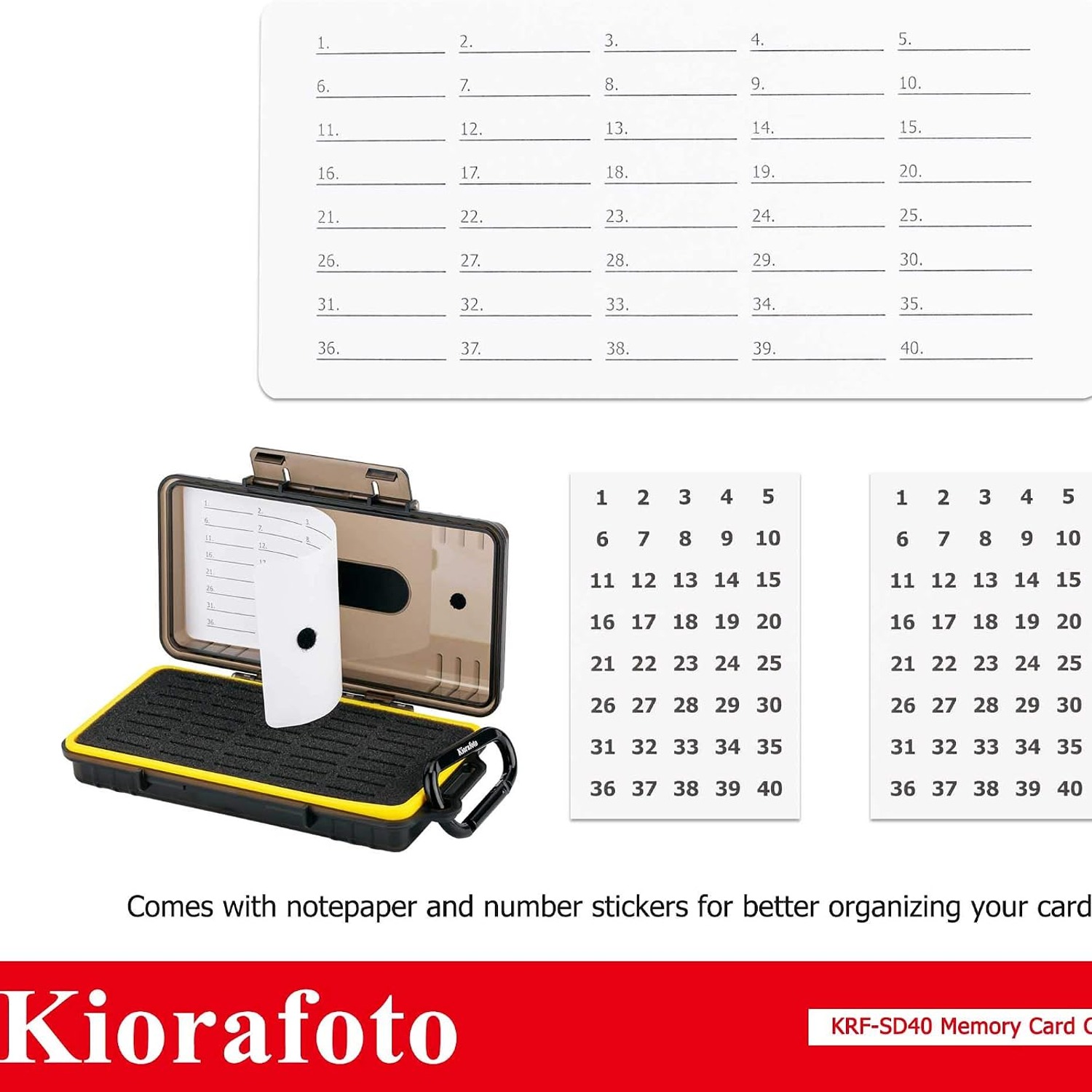 40-Slot SD Card Case with Carabiner: image 8