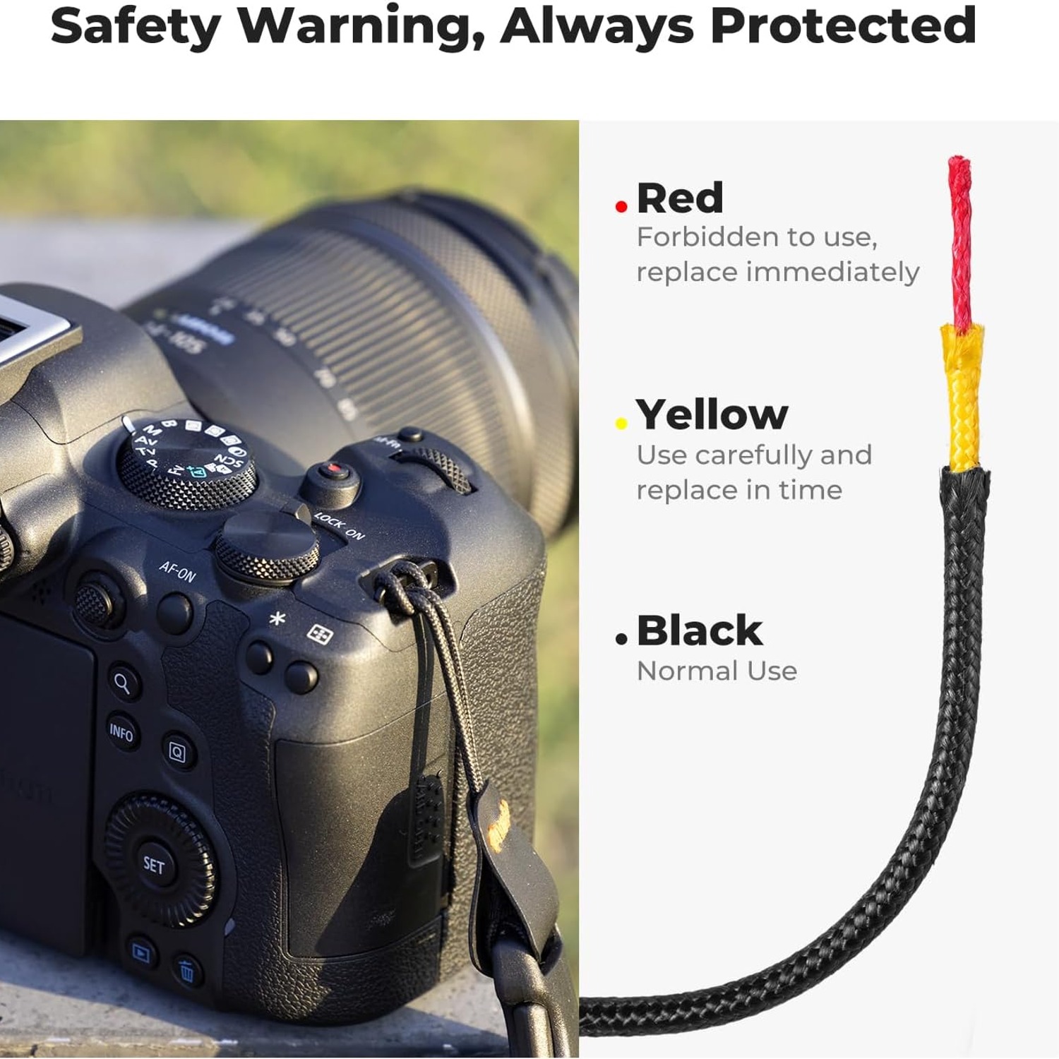 Wide Neoprene Camera Strap with Zip Pocket: image 4