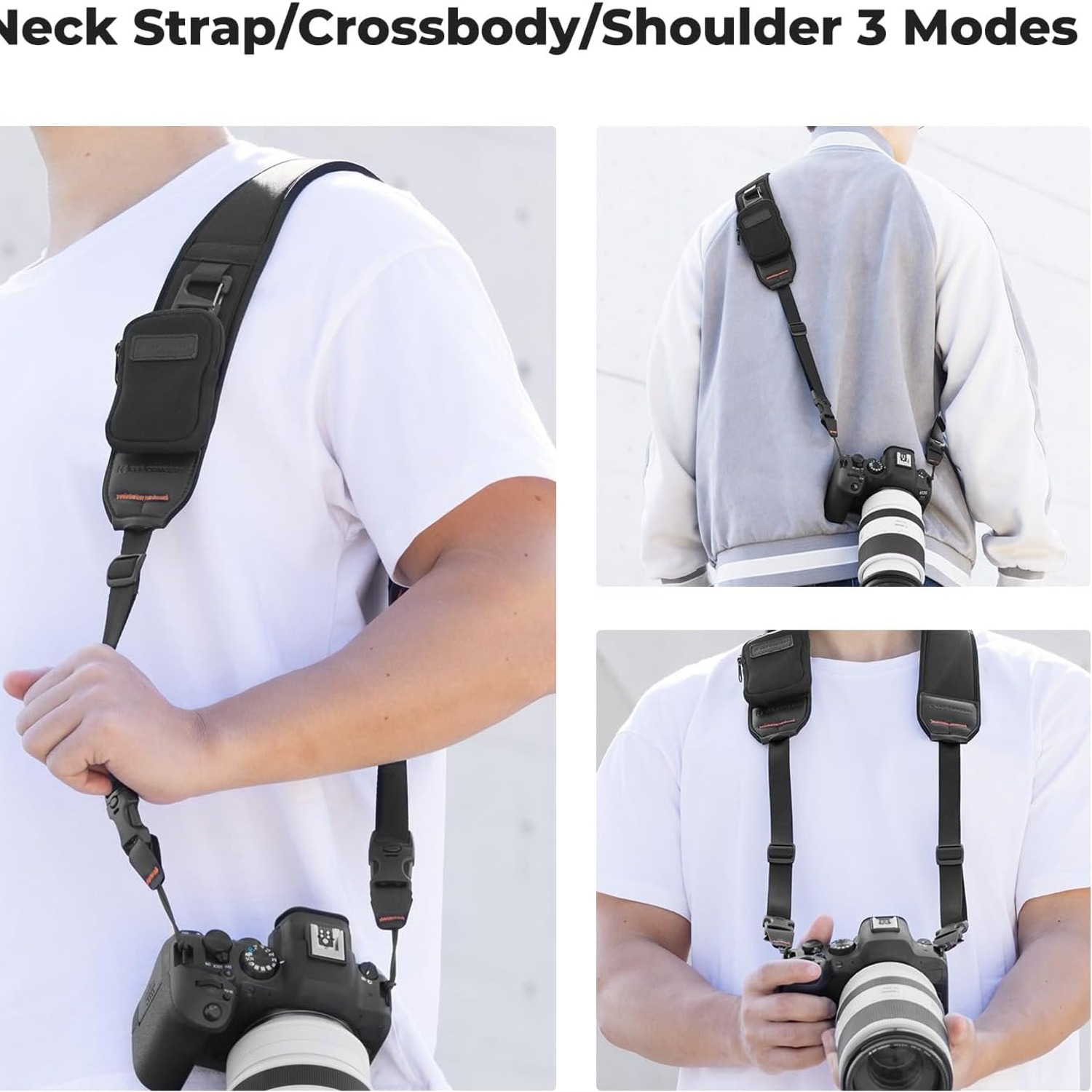 Wide Neoprene Camera Strap with Zip Pocket: image 5