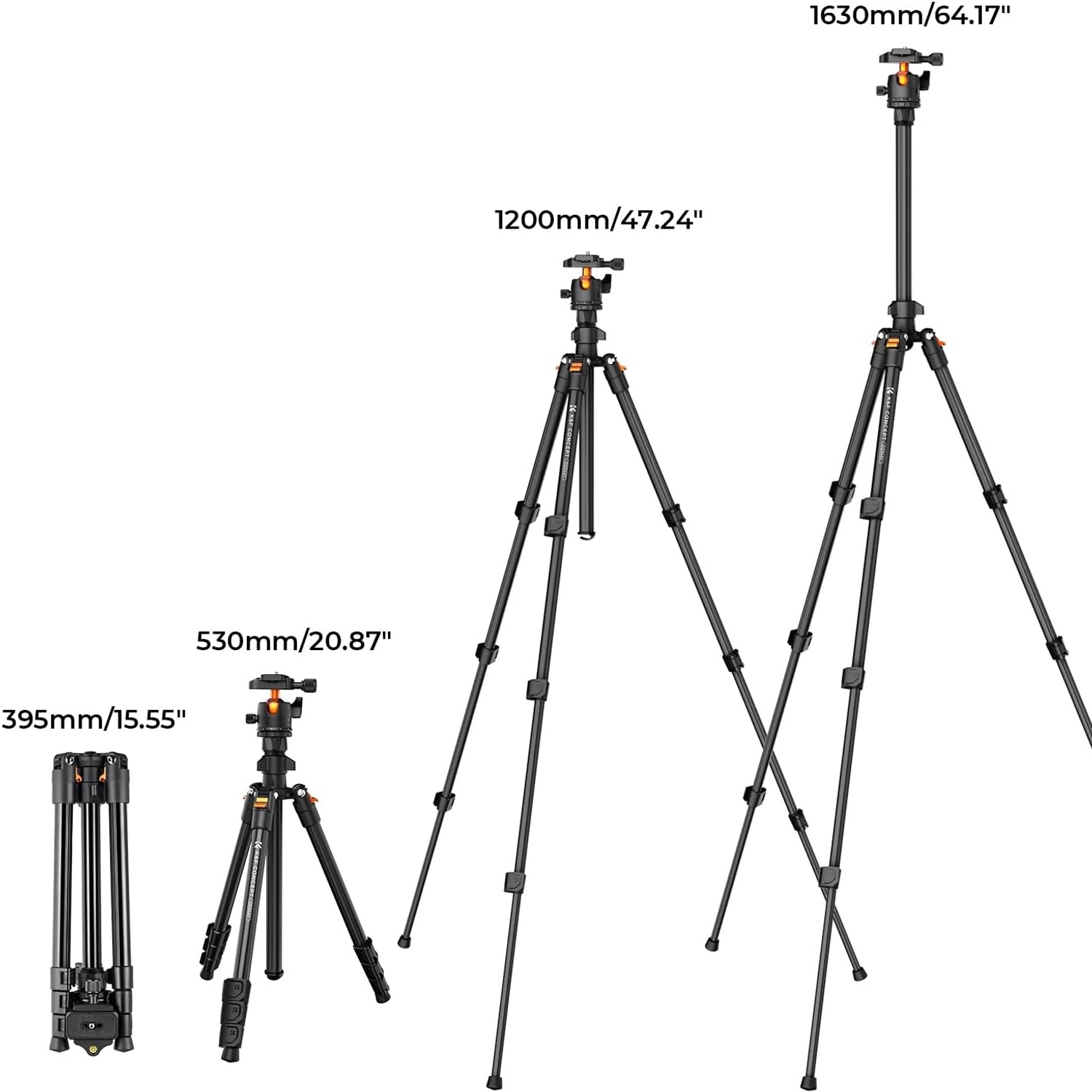 163cm Lightweight Travel Camera Tripod with 28mm Ball Head: image 6