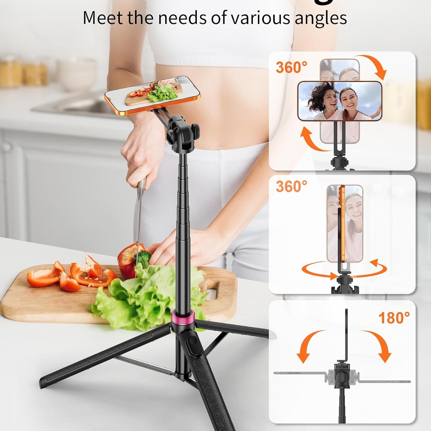 Magnetic Phone Tripod and Selfie Stick 175cm with Wireless Remote: image 3