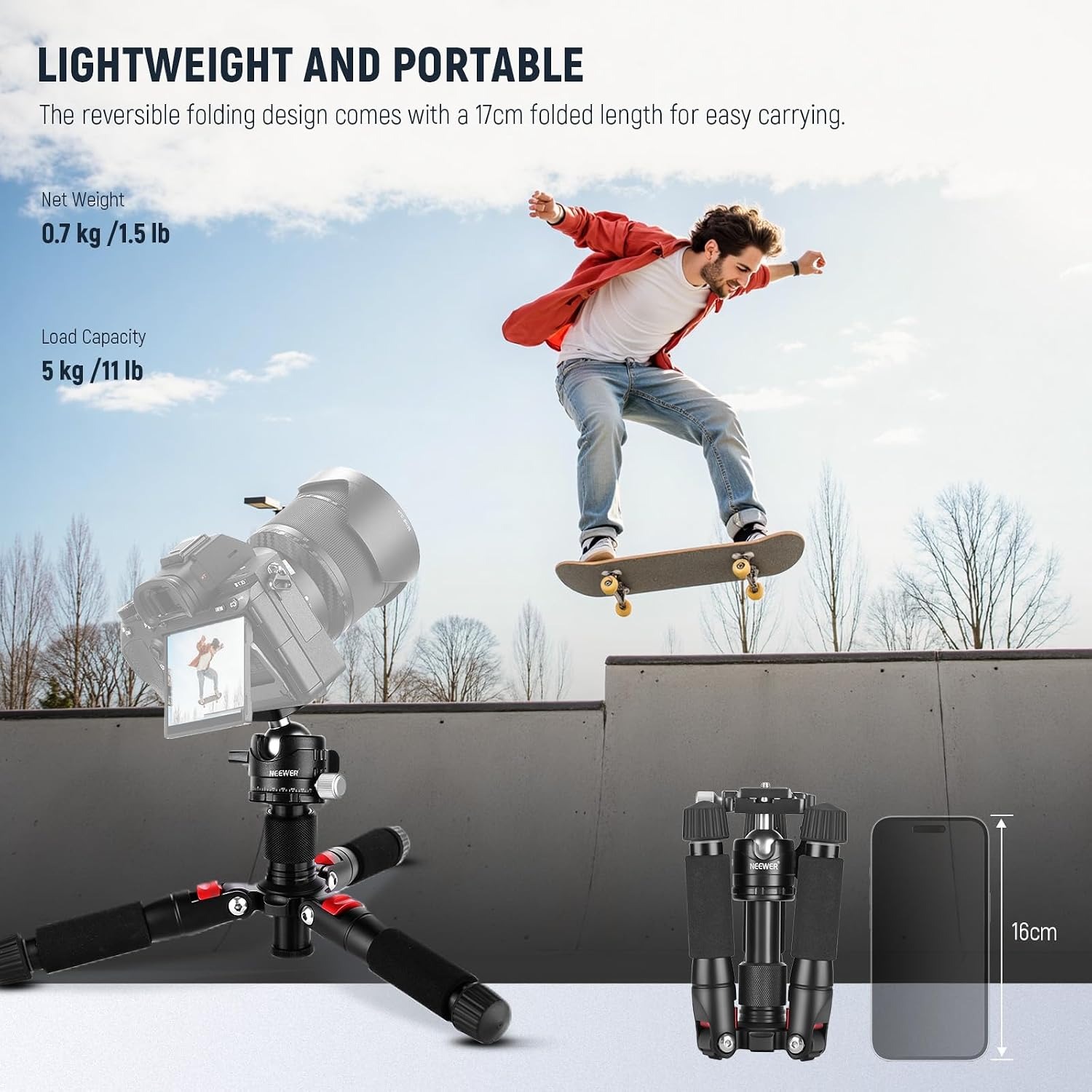 Mini Tabletop Tripod 50cm with 360 Degree Ball Head