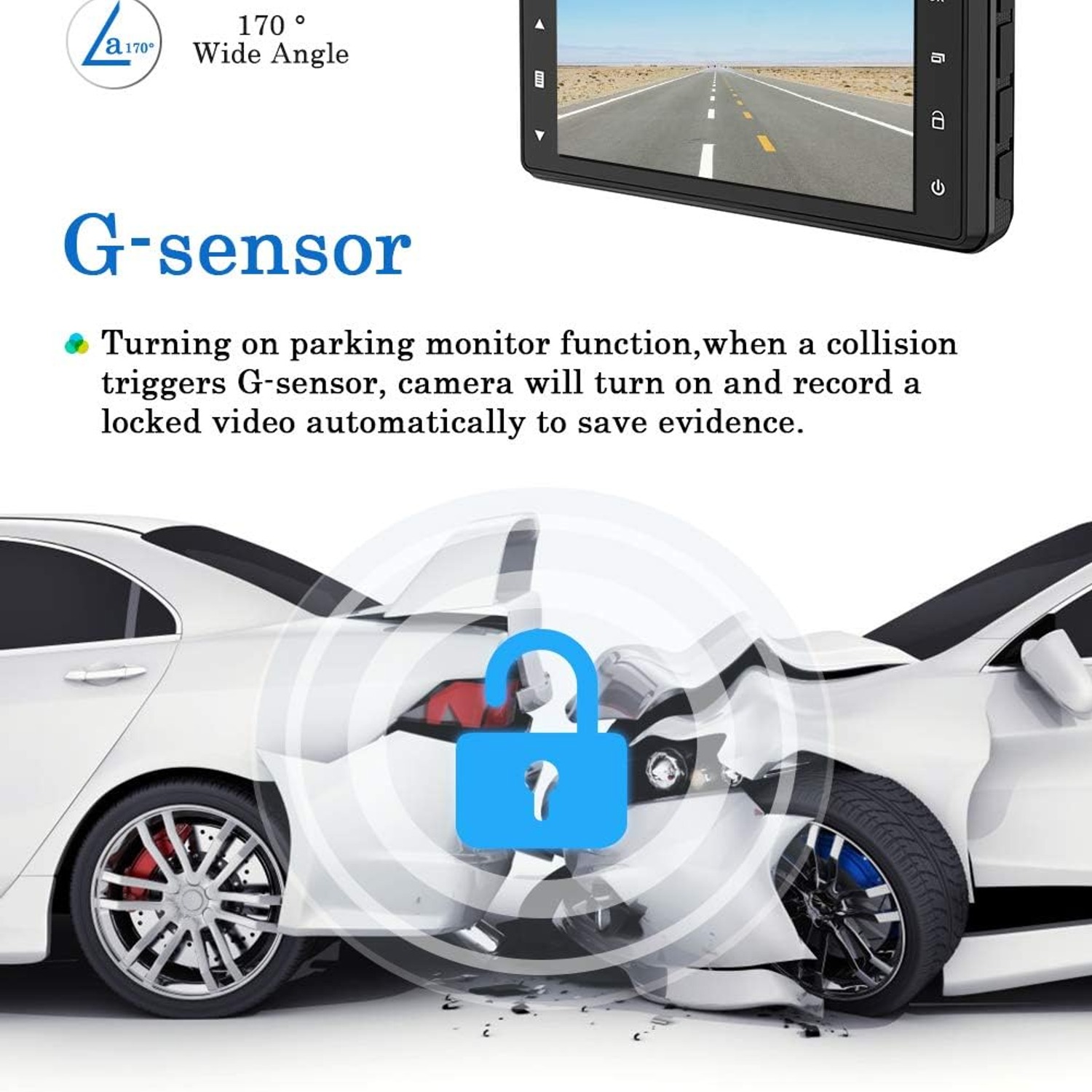 CHORTAU 1080p Front Dash Cam with 3-Inch Screen: image 3