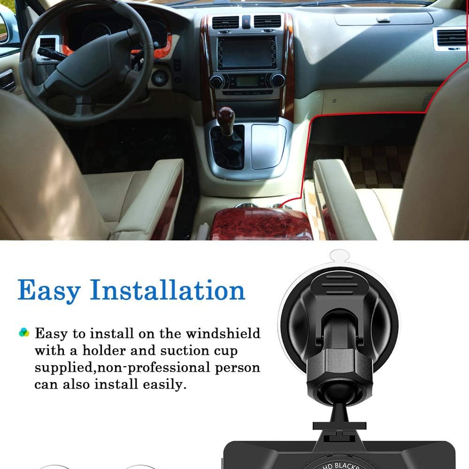 CHORTAU 1080p Front Dash Cam with 3-Inch Screen: image 5