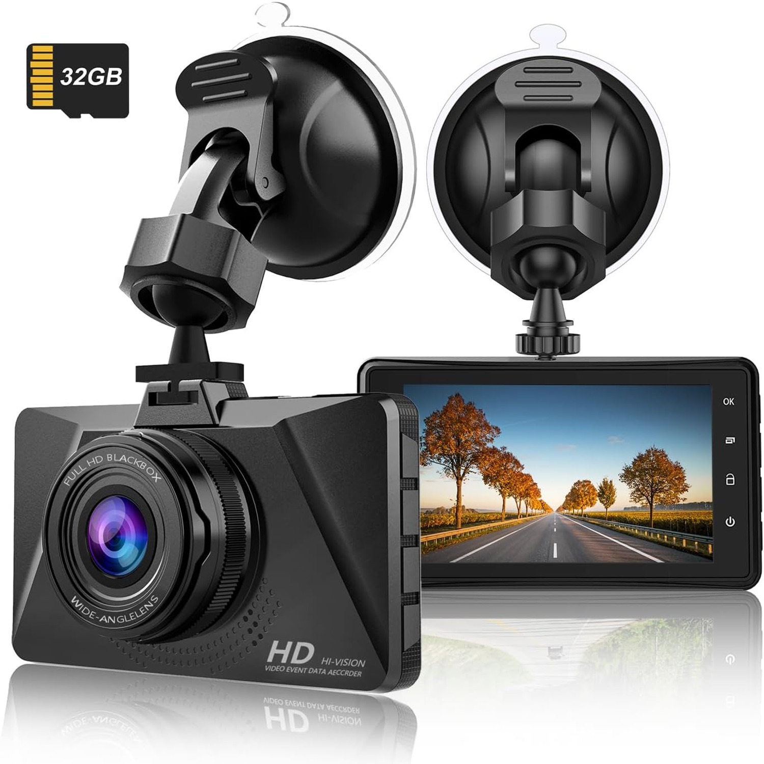 CHORTAU 1080p Front Dash Cam with 3-Inch Screen, from Camera Company