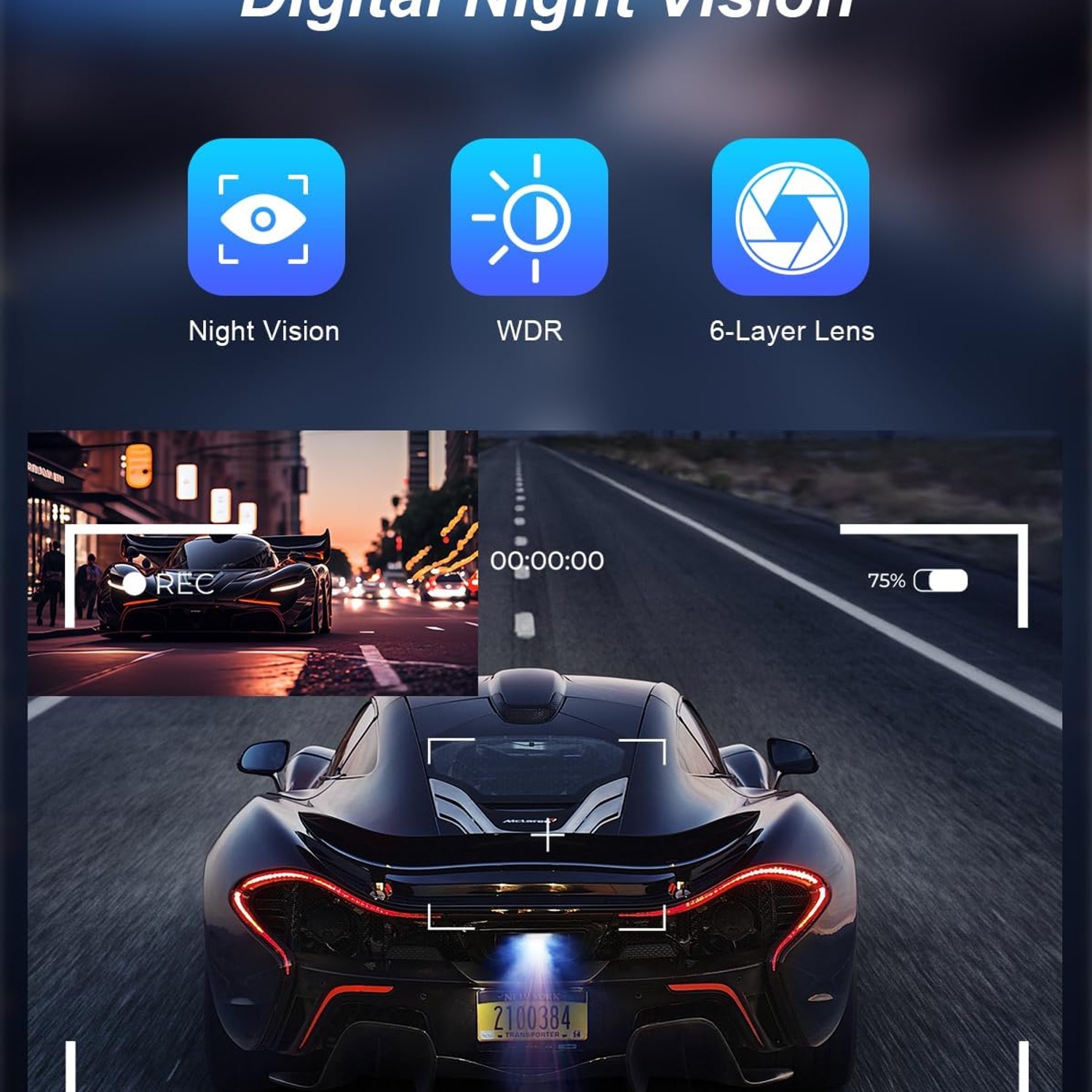 CHORTAU 2K Dual Dash Cam with 3-Inch Screen: image 4