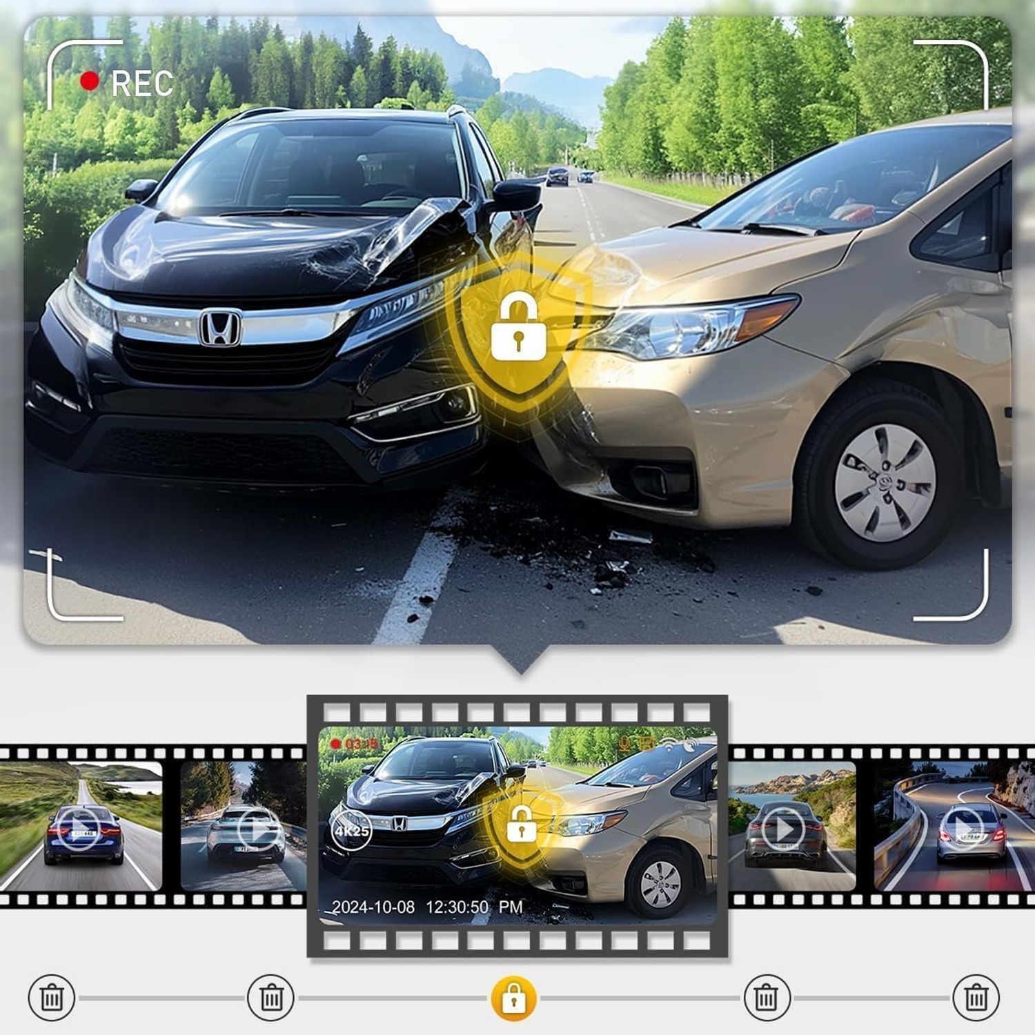 GKU D200 4K Front Dash Cam with Built-In WiFi: image 7