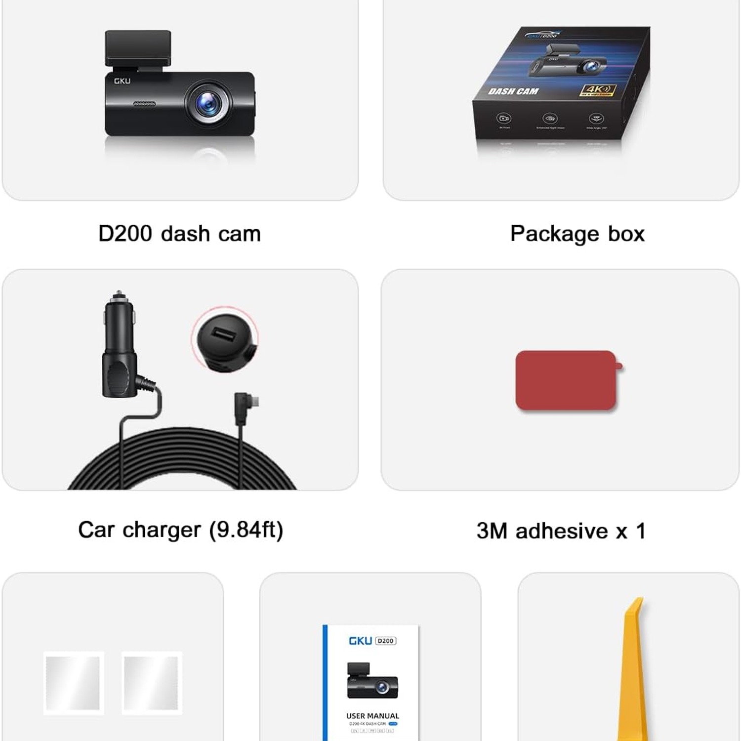 GKU D200 4K Front Dash Cam with Built-In WiFi: image 8