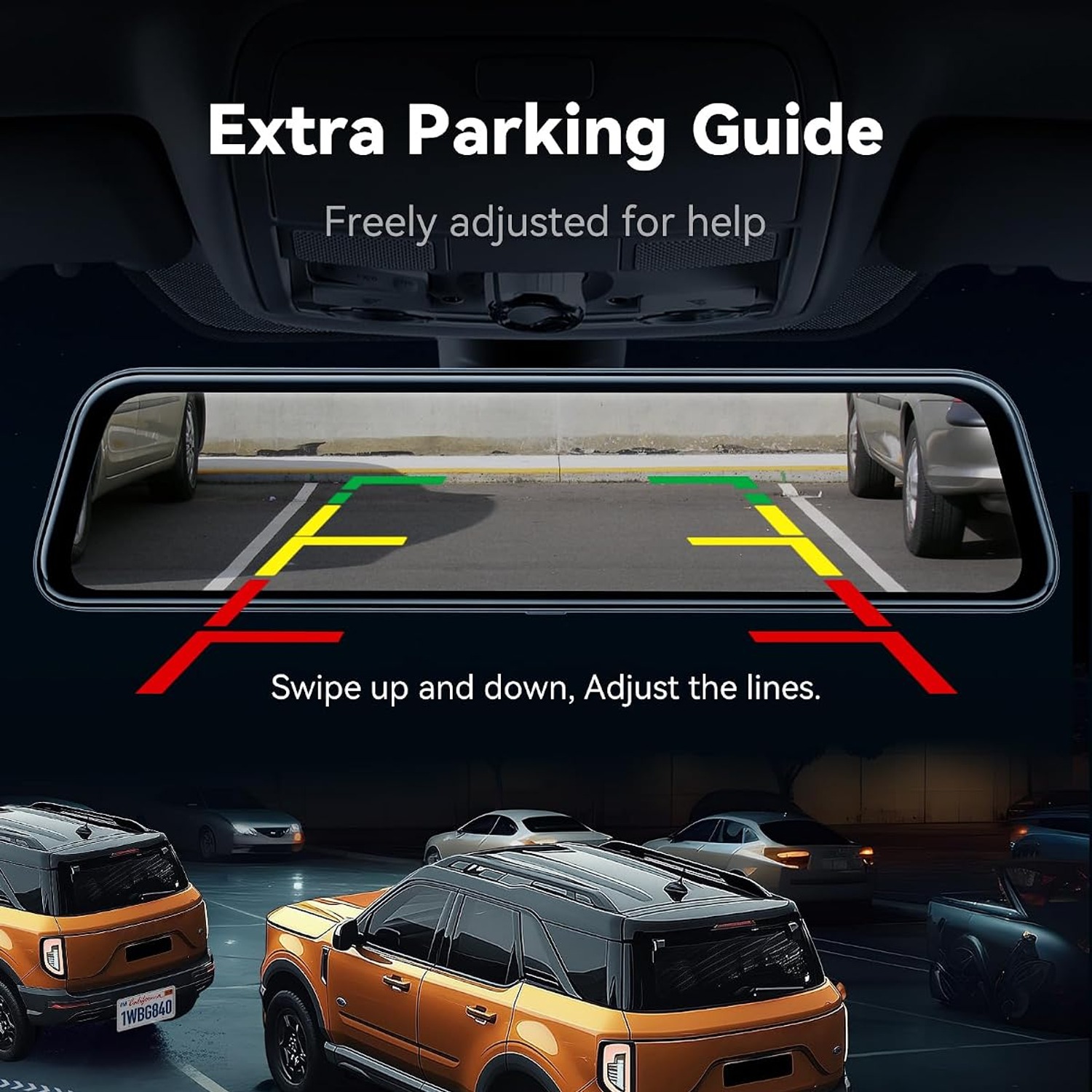 WOLFBOX G840S 4K Mirror Dash Cam with 12-Inch Touchscreen: image 6