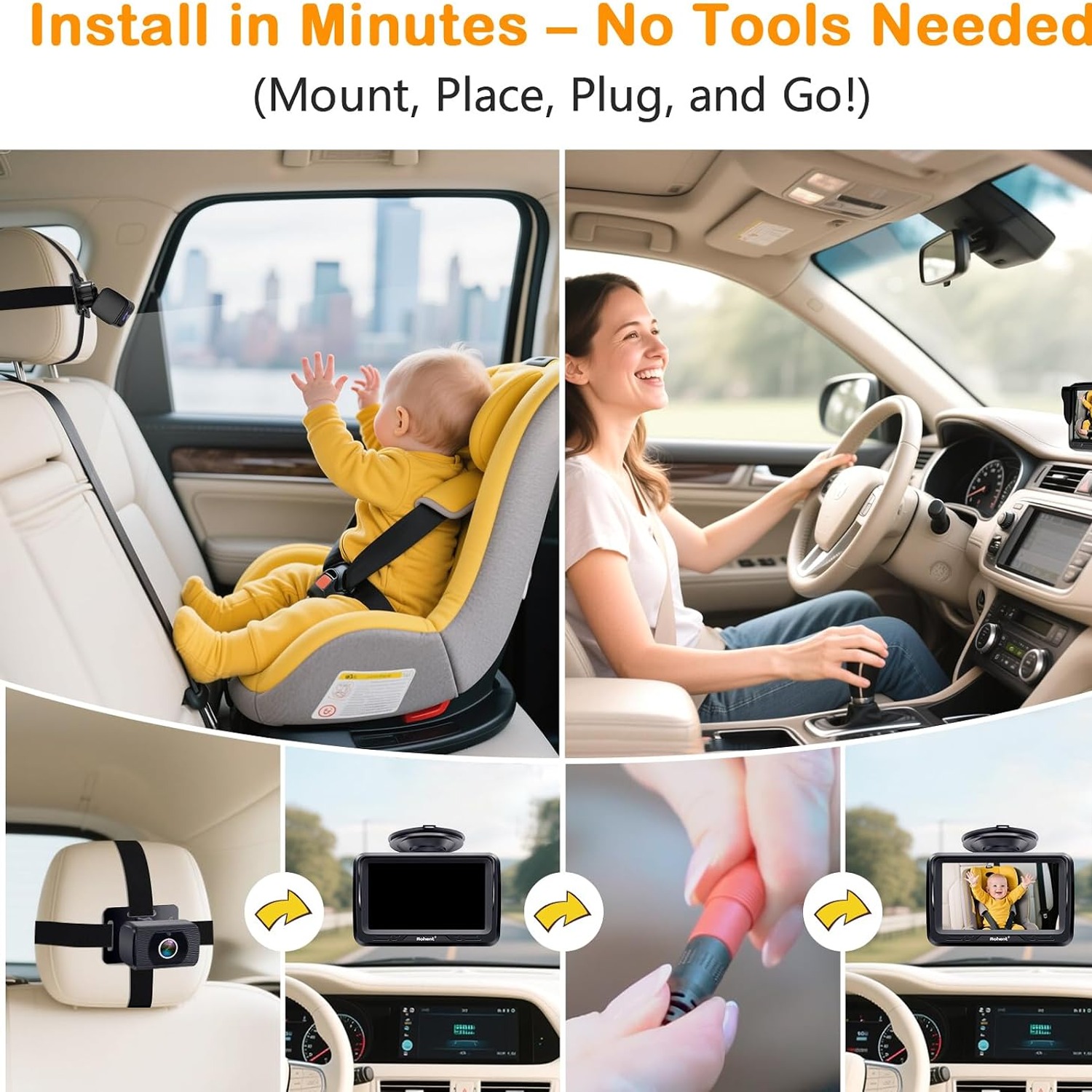1080p Baby Car Camera with 4.3 Inch Monitor: image 4