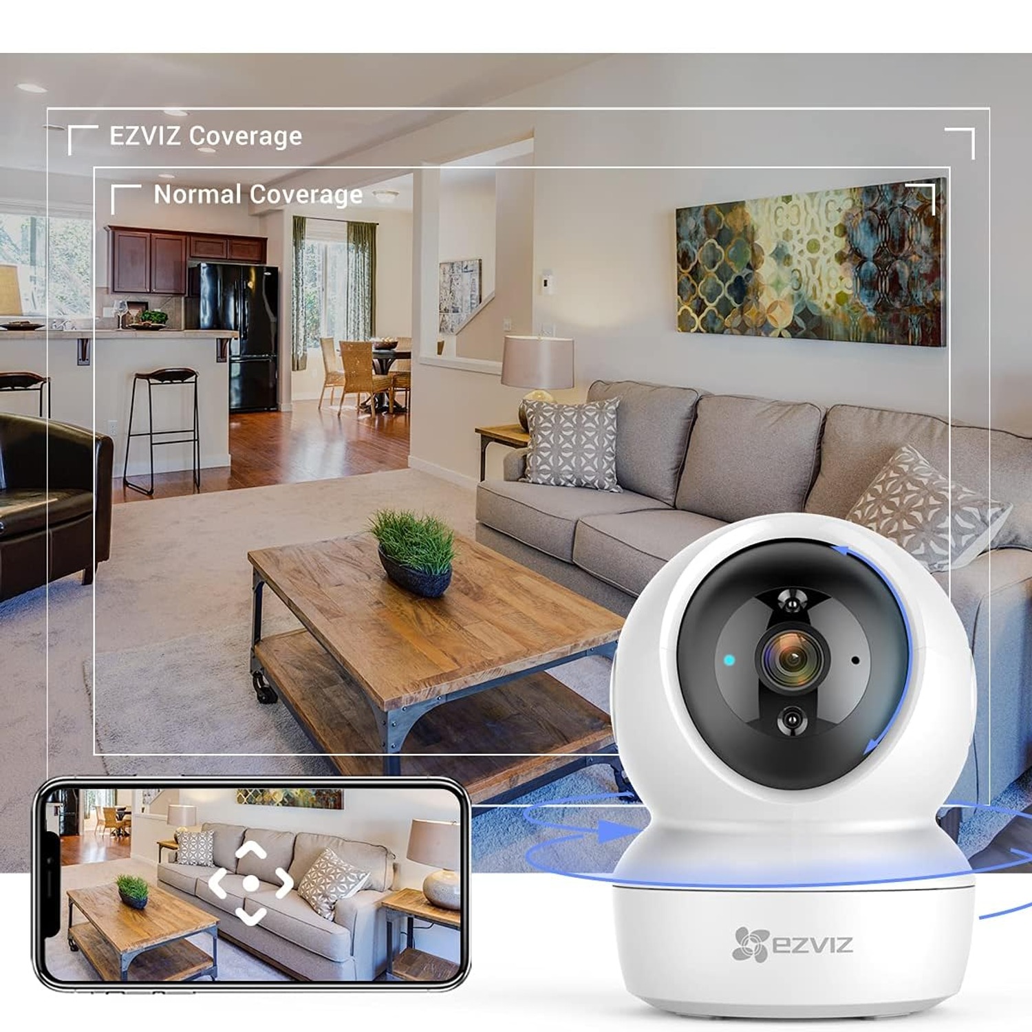 Indoor WiFi Camera 360 Pan and Tilt Home Security Camera: image 3