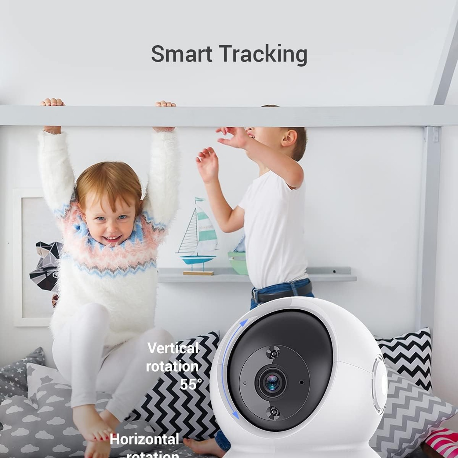 Indoor WiFi Camera 360 Pan and Tilt Home Security Camera: image 5