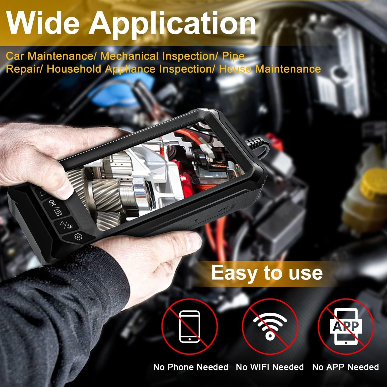 Koreal Dual Lens Inspection Camera with 5 Inch Screen: image 7
