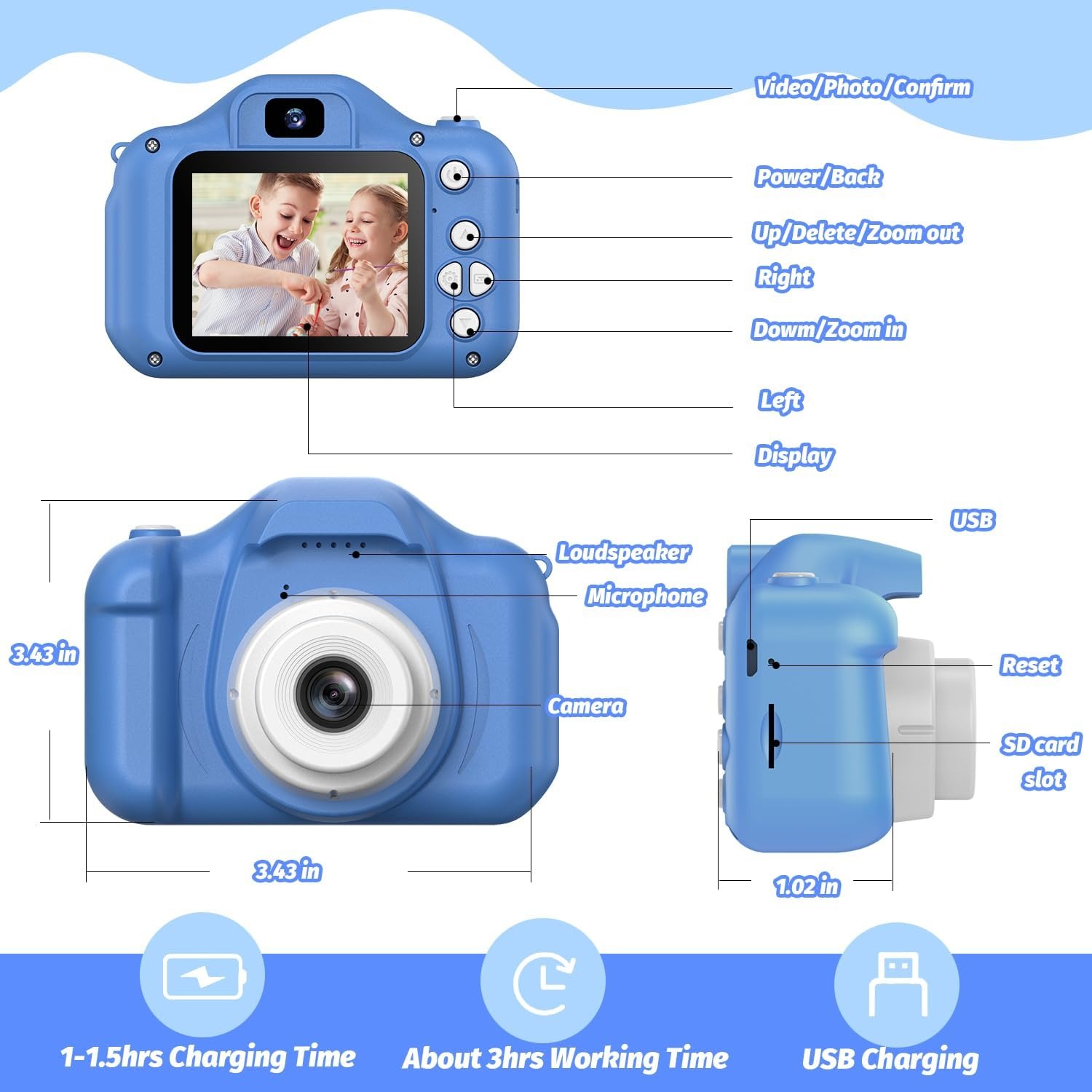 Mgaolo Kids Camera for Ages 3 to 12 with Games and 32GB Card: image 6