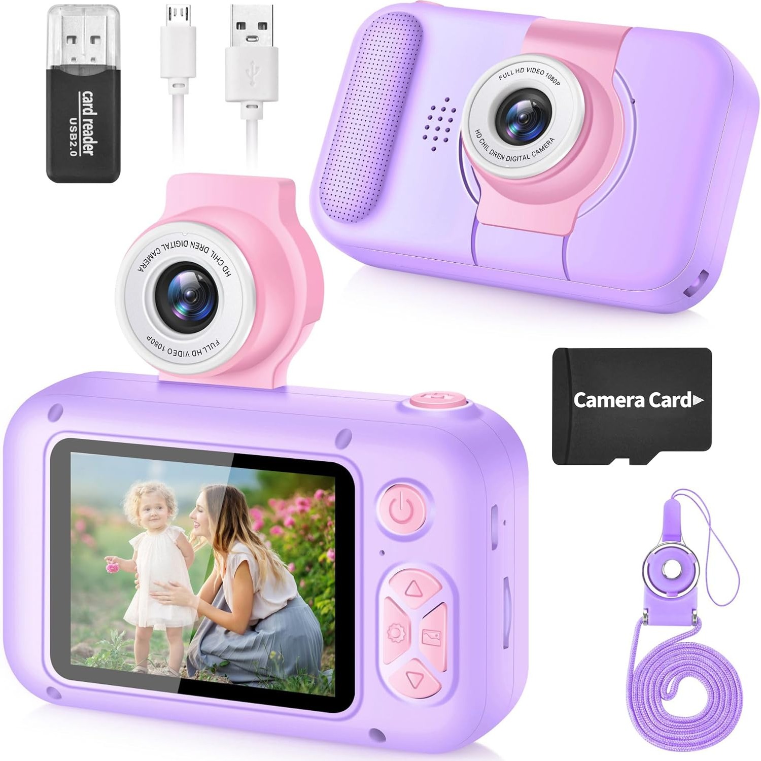 ARNSSIEN Kids Camera with 180° Flip Lens: image 1