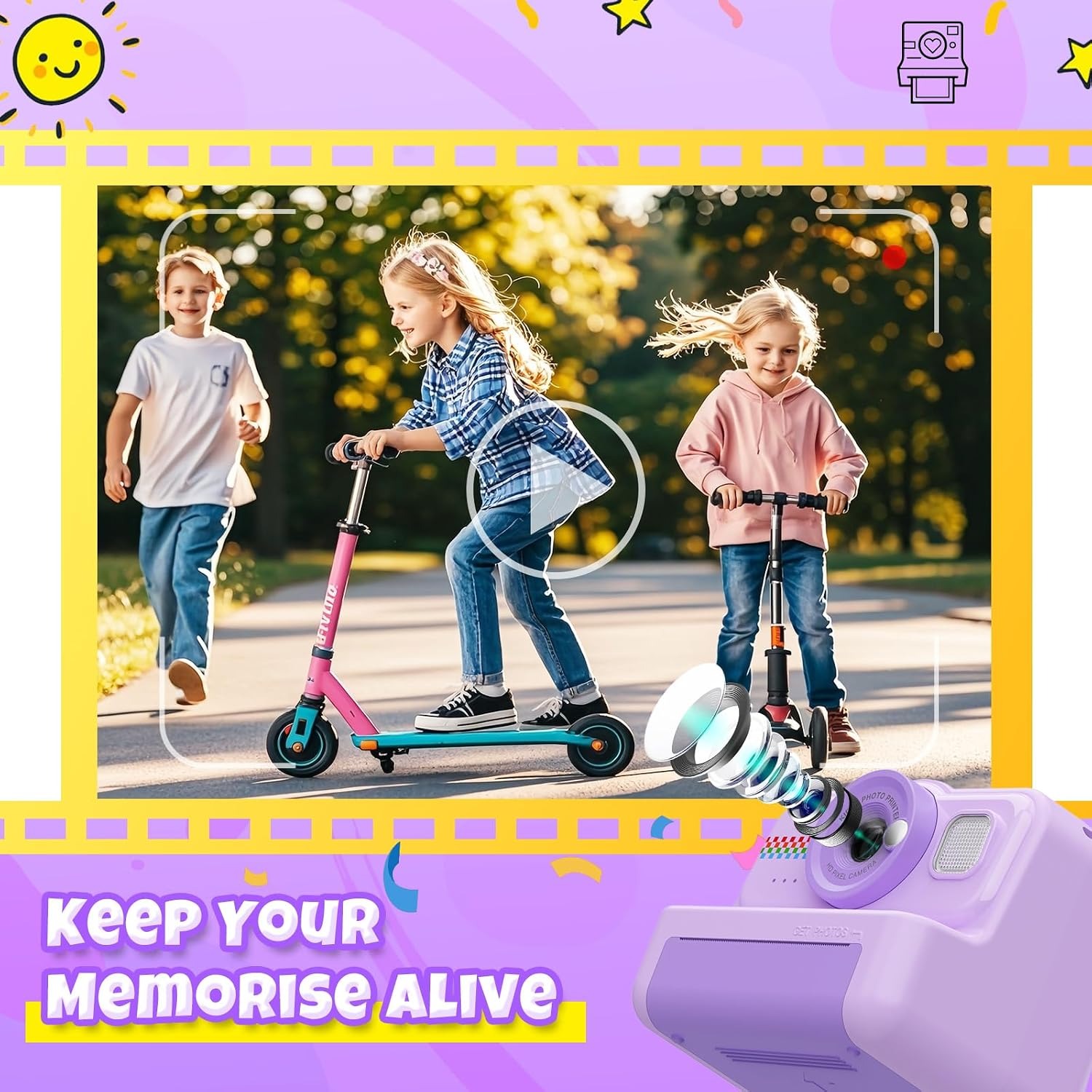 Kids Instant Print Camera with 32GB Card and Print Paper: image 4