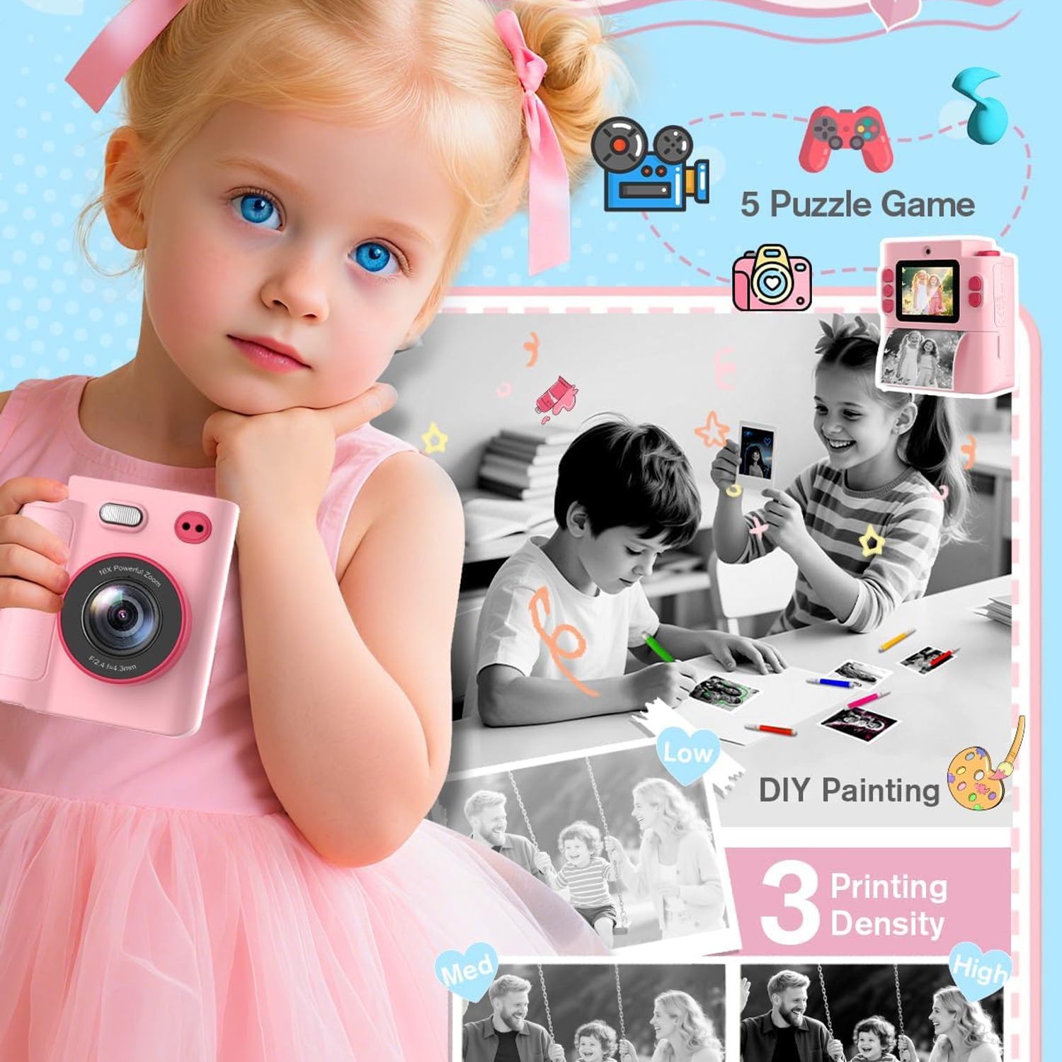 Kids Instant Print Camera with 1080p Video: image 4