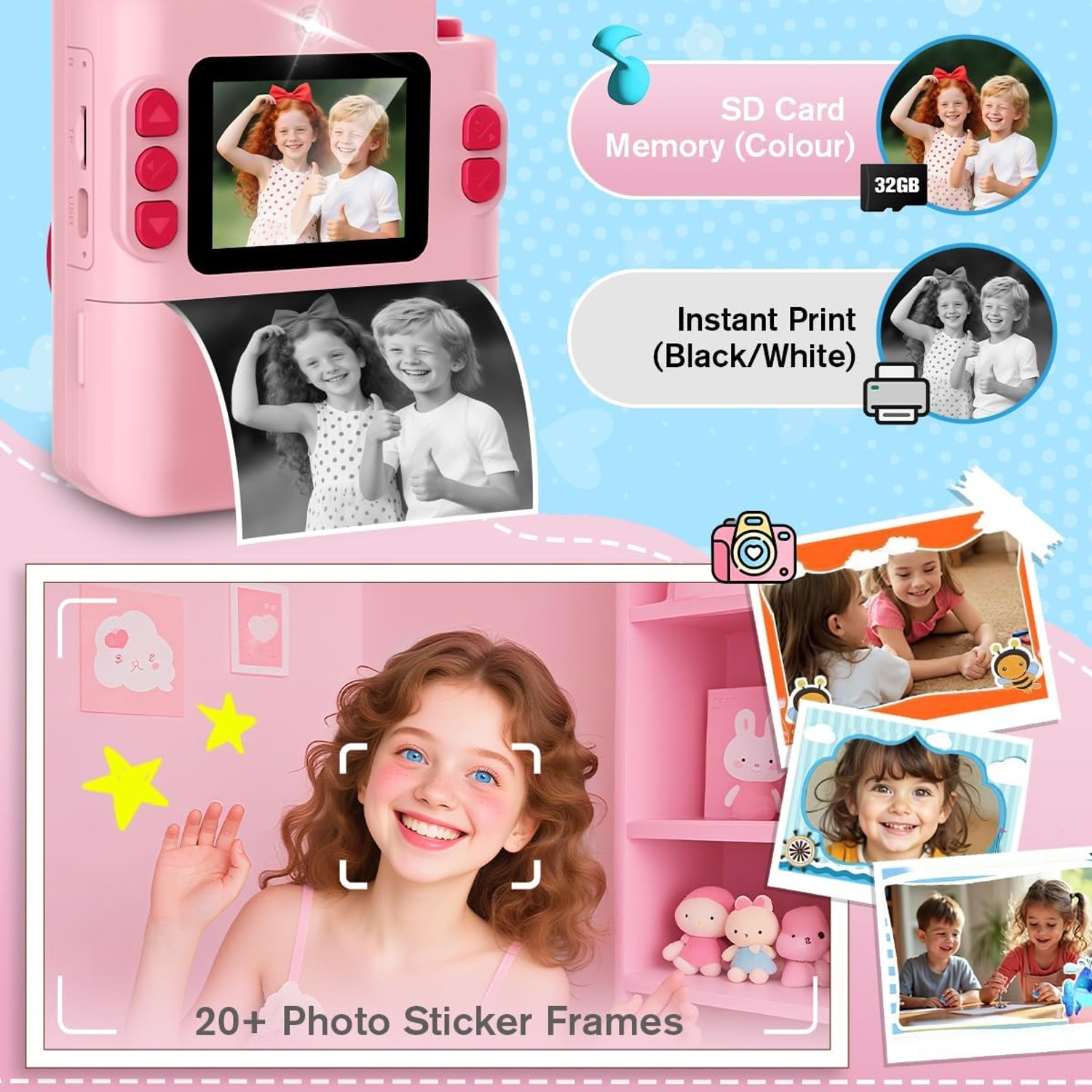 Kids Instant Print Camera with 1080p Video: image 6