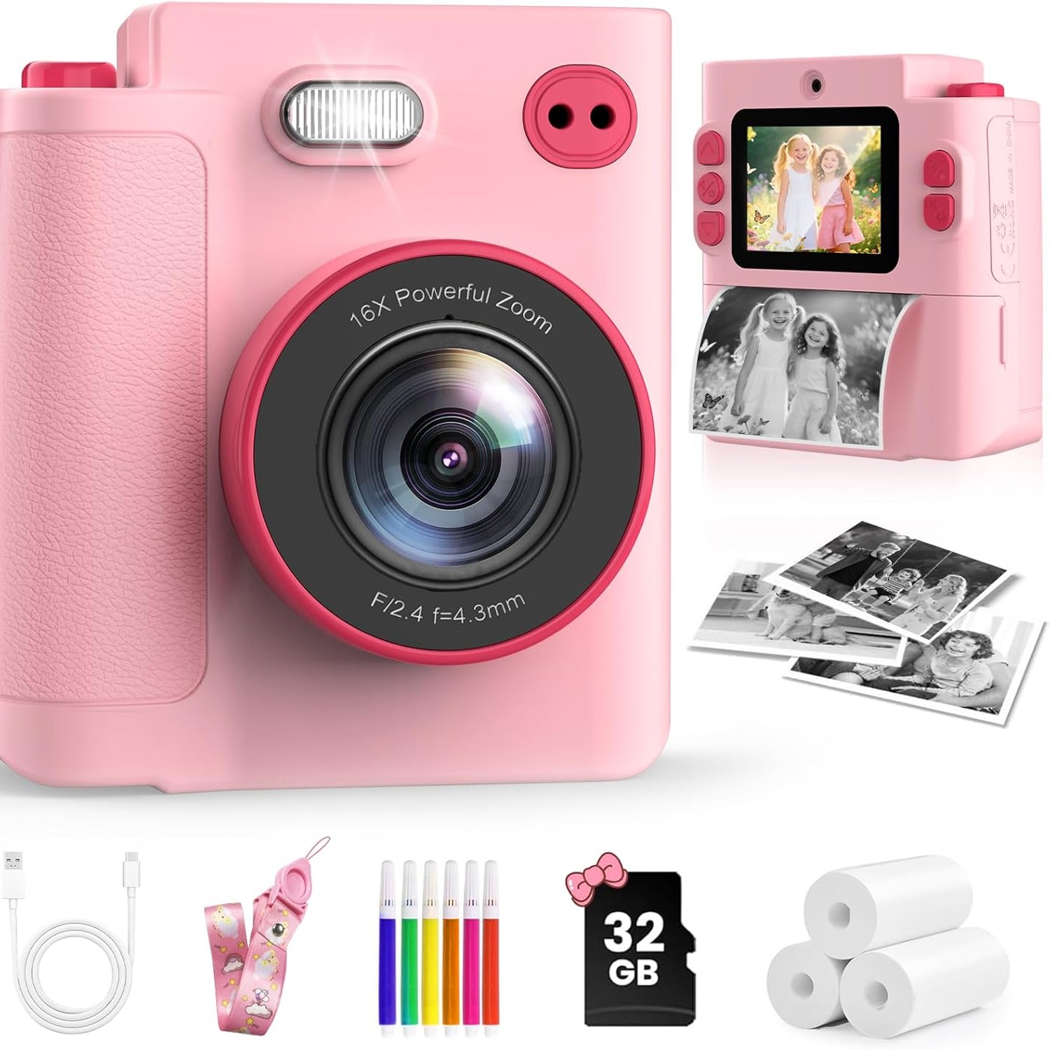 Kids Instant Print Camera with 1080p Video: image 1