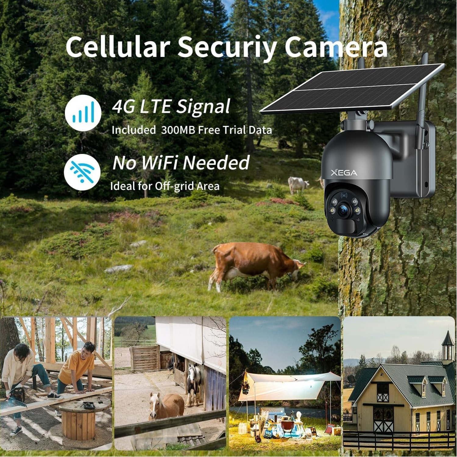 4G Solar Security Camera with SIM Card Slot: image 2