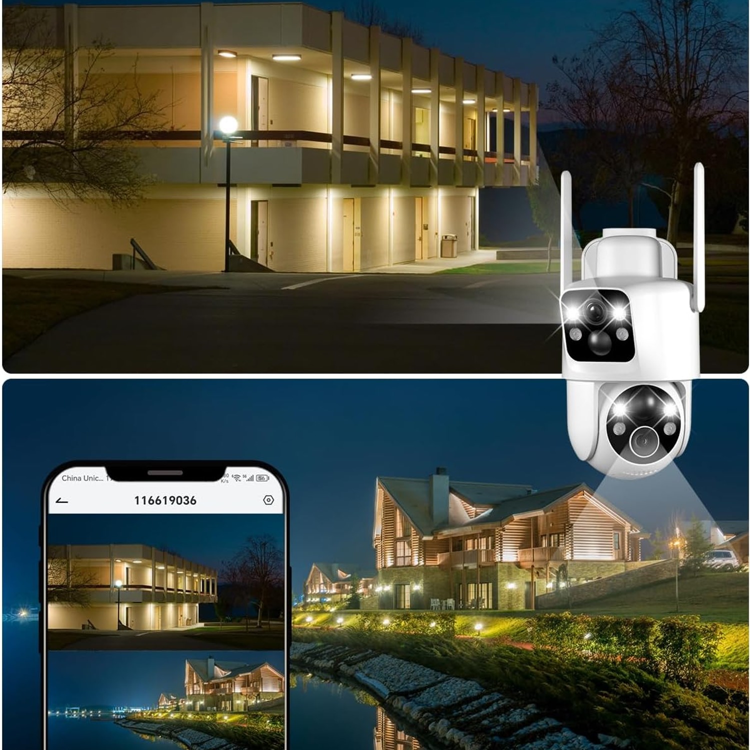 Dual Lens Outdoor Security Camera with Solar Panel: image 5
