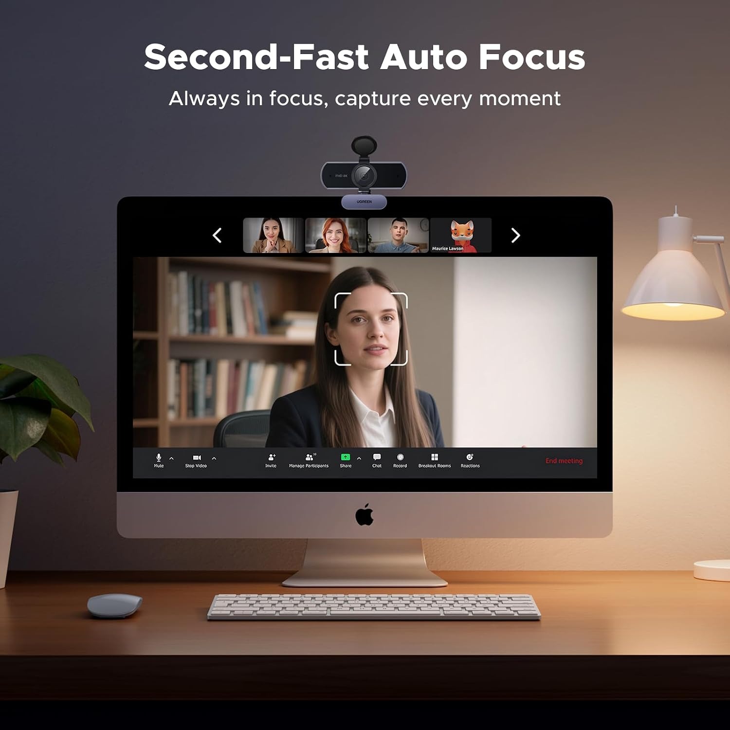 UGREEN 4K Autofocus Webcam with Dual Microphones
